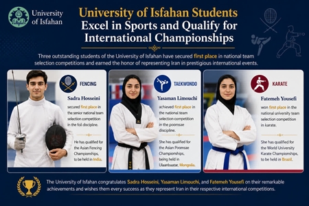 University of Isfahan Students Earn National Titles and Qualify for Major International Championships
